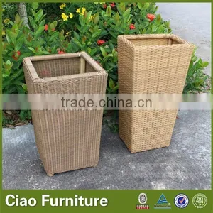 Garden Plastic Rattan Flower Pot Outdoor Planters thumbnail-1