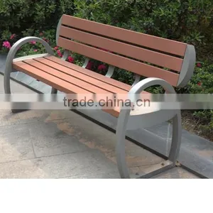 Cast Aluminum Legs Wooden Park Benches thumbnail-2