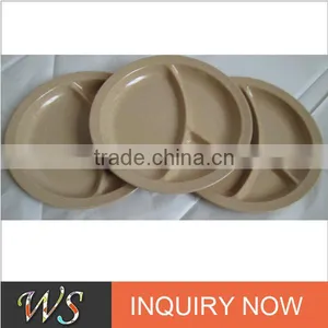 Eco Bamboo Fiber Round Divided Dinner Plate thumbnail-1