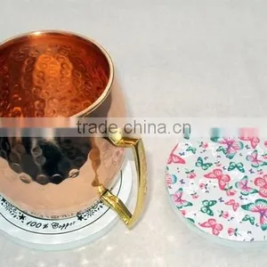 HIGH QUALITY MDF WOODEN DRINKING CUP COASTER, ECO FRIENDLY TEA/COFFEE/BEER MUG COASTER , BUTTERFLY DESIGN COASTERS thumbnail-4