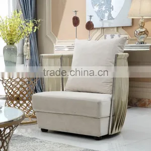 2016 Luxury Stainless Steel Sofa / Sofa for Wholesale SF067 thumbnail-2