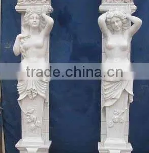 European Sex Lady Stone Column in Pillar Used for Decorative thumbnail-1