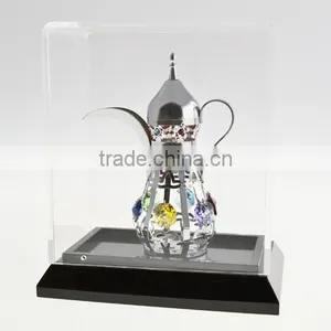 Gold Plated Decorative Mid-east Kettle With Acrylic Box for Home Decoration thumbnail-2