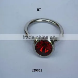 Red Glass Crystal Diamond Napkin Rings Available in Other Colours thumbnail-1