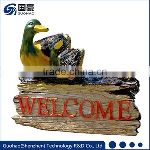 Attractive Welcome Duck Garden Sign Statue thumbnail-1