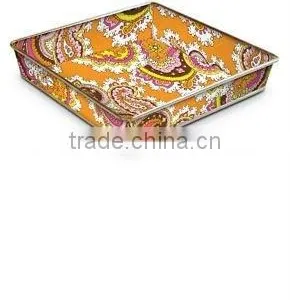 Galvanized Metal Serving Tray With Cute Patterns thumbnail-1