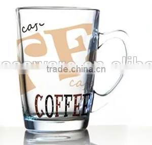 6oz 8oz 10oz 12oz Caffe Latte Espresso Cappuccino Color Printing Coffee Mug Drinking Glass Mug With Handle thumbnail-2