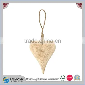 Wooden Heart Hanging Decoration - Small Medium Large - Craft Decorate GIFT thumbnail-1