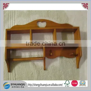 Brown Primative Wood Kitchen or Bathroom Wall Shelf 17 x 2 x 12 thumbnail-1