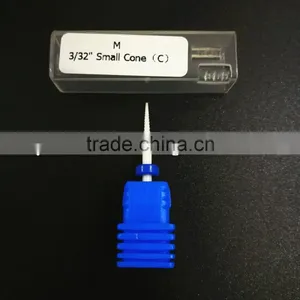 Medium Type Small Cone Head Diameter 2.0MM Polishing Drill Nail Ceramic Drill Bit thumbnail-1