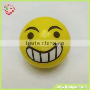 Bad Smile Face Emoji PU Anti Stress Ball , Hot Selling Foam Bouncing Ball Toy thumbnail-1