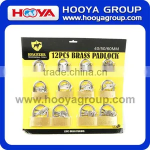 40/50/60mm 12pc Brass Padlock thumbnail-1