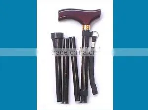 Walking Stick Hiking Walking Trekking Trail Ultralight 4-section Adjustable Canes Aluminum Alloy Folding Cane Walking Sticks thumbnail-1
