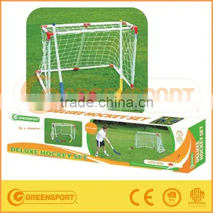 Kids Mini Plastic Hockey Goal for Children Training With Hockey Sticks and Balls thumbnail-1