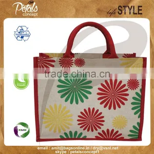 PP Laminated Juco Tote Bag With Padded Rope Handle thumbnail-1