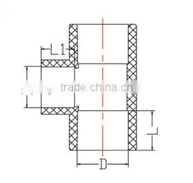 HIGH QUANLITY REDUCING TEE OF PVC GB STANDARD PIPES & FITTINGS FOR WATER SUPPLY thumbnail-2