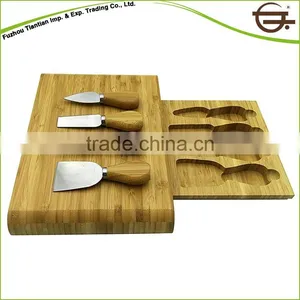 New Design Cheese Cutting Board Set Bamboo Cheese Board Set thumbnail-2