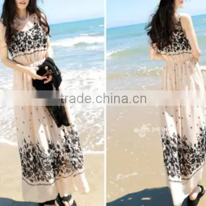 New Design Chiffon Flower Print Pleated Mini Skirt thumbnail-1