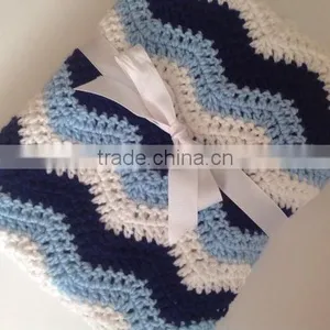 Cute Stripe Baby Blanket, Crochet Baby Blanket, Super Softer Baby Blanket thumbnail-1