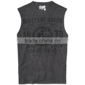 100% Combed Cotton High Top Quality Fitness Wholesale Tank Top Men thumbnail-1