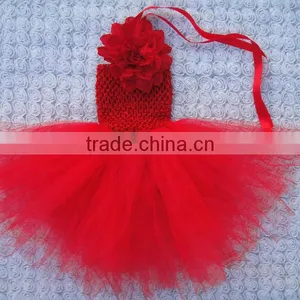 Ballet Tutus for Sale/ Crochet Top Tutus With Flower/girls Pettiskirt Dress Wholesale thumbnail-1
