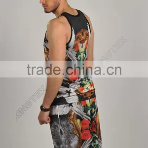Apparel Wholesale Custom Printed 100 Polyester Tank Tops thumbnail-3
