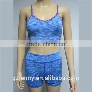 2016 Latest Design Sexy Girls Blue Sports Underwear Fitness Seamless Tube Bra Wear thumbnail-1