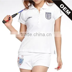 High Quality Embroidered White Polo Shirt Cotton Custom thumbnail-1