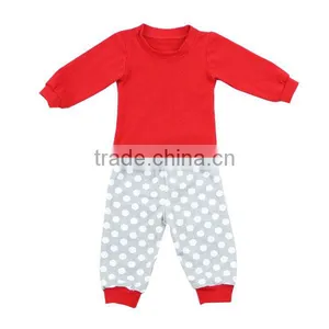 2017 Wholesale Baby Stripe Cotton Knit Soft Sets Kids Christmas Pajamas thumbnail-4
