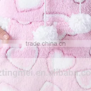 Popular Long Style Design Cute Girls and Women's Coral Fleece Night Skirt Hearted Bathrobe and With Round Collar thumbnail-6