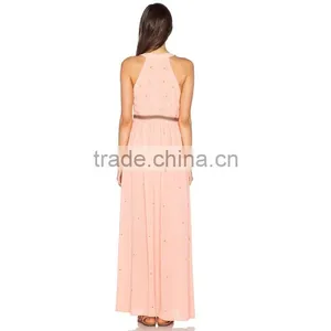 Yihao Women Boutique Patchwork Western Prom Long Chiffon Maxi Dress Dresses 2016 thumbnail-2