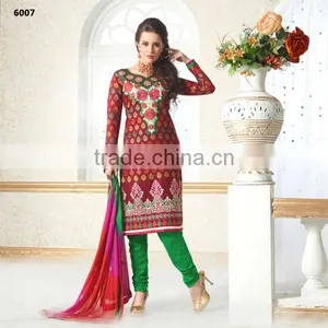 Ladies Chanderi Suits thumbnail-4