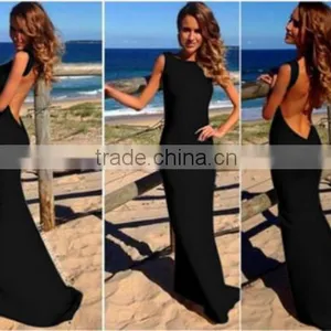 Wholesale Customized Women 100% Cotton Multi Color Striped Long Maxi Dress thumbnail-6