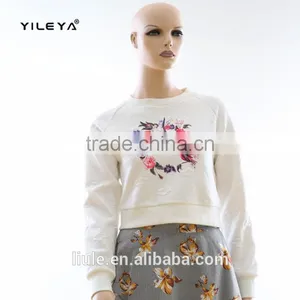 New Design Girls Simple Sporty Casual Blouse Women Fashion Long Sleeve Short Blouse thumbnail-1