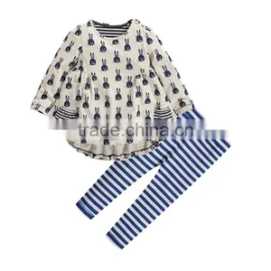 Cartoon 2017 Toddler Girls Clothes Tshirts 2piece Sets thumbnail-1
