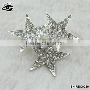 Star Shaped Rhinestone Brooch Wholesale Brooch Pins For Decoration Wedding Invitations thumbnail-1