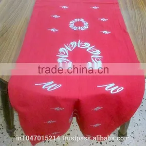 Silver Mettalic Printed Wedding Table Runner thumbnail-2