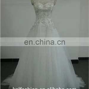EBX-98 Sleeveless With Heavy Beading Top Wedding Dress thumbnail-1