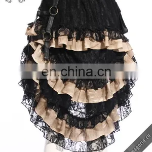 Steampunk High-low Layered Skirt With Removable Pocket thumbnail-5