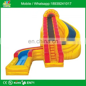 Inflatable Water Slide 22ft Corkscrew Fire With Landing thumbnail-1