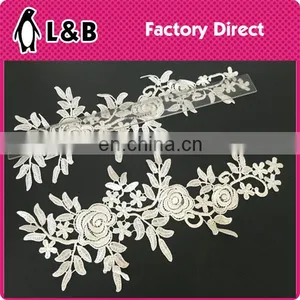 2017hot Sale Fashion Flower Lace Applique for Wedding Dress thumbnail-3
