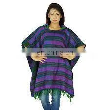 Indian Long Ponchos Poncho Plus Size Clothing Boho Gypsy One Size With Hood Women Ponchos Long Top Wool Blend Winter Sweater thumbnail-6