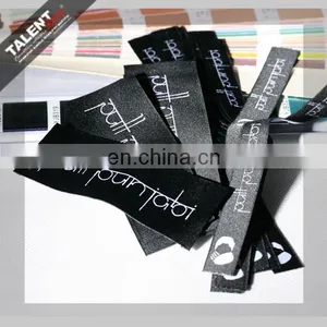 Custom Private Smooth Damask Satin Woven Labels for Clothing thumbnail-5