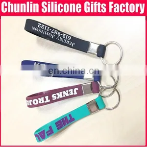 Cheap Debossed Custom Silicone Keychain thumbnail-3