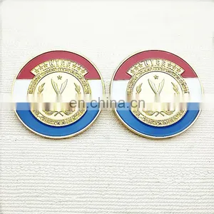 Gold Colored Training Coin With Cross Swords thumbnail-2