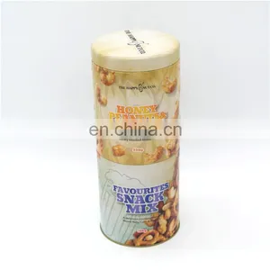Cylinder Metal Food Tin Can With Stackable Empty Tin Can thumbnail-1