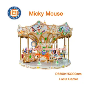 Zhongshan Hot Sale Amusement Park Micky Mouse Carousel 12 Seat Merry go Round, New and High Quality Earn Money, for Kids thumbnail-1
