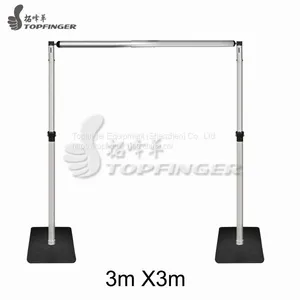 3m x 3m Aluminum Adjustable Backdrop Pole Pipe And Drape Kits 2.0 For Sale thumbnail-1