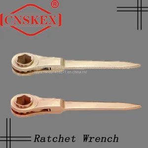 Two Kinds of Flat End Hexagon Ratchet Wrench Made of Beryllium Bronze and Aluminum Bronze thumbnail-2