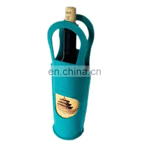 Amazon Hot Sale Christmas Non Woven Felt Red Wine Bottle Bag thumbnail-6